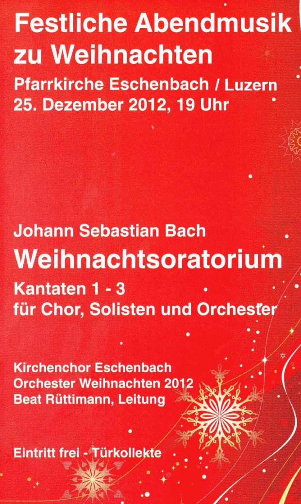 Weihnachtsoratorium von J. S. Bach